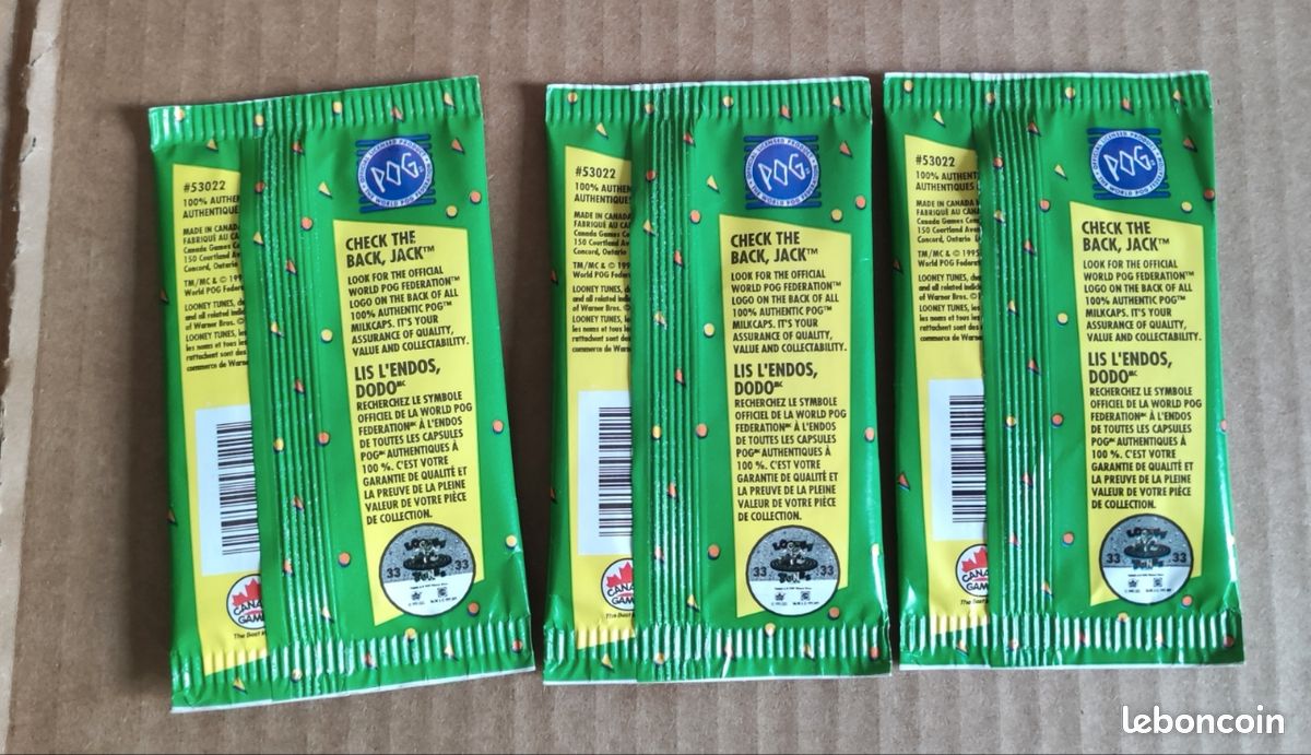 RARE BOOSTER DE Pogs Canada Games Power Pac EUR 12,00 - FR
