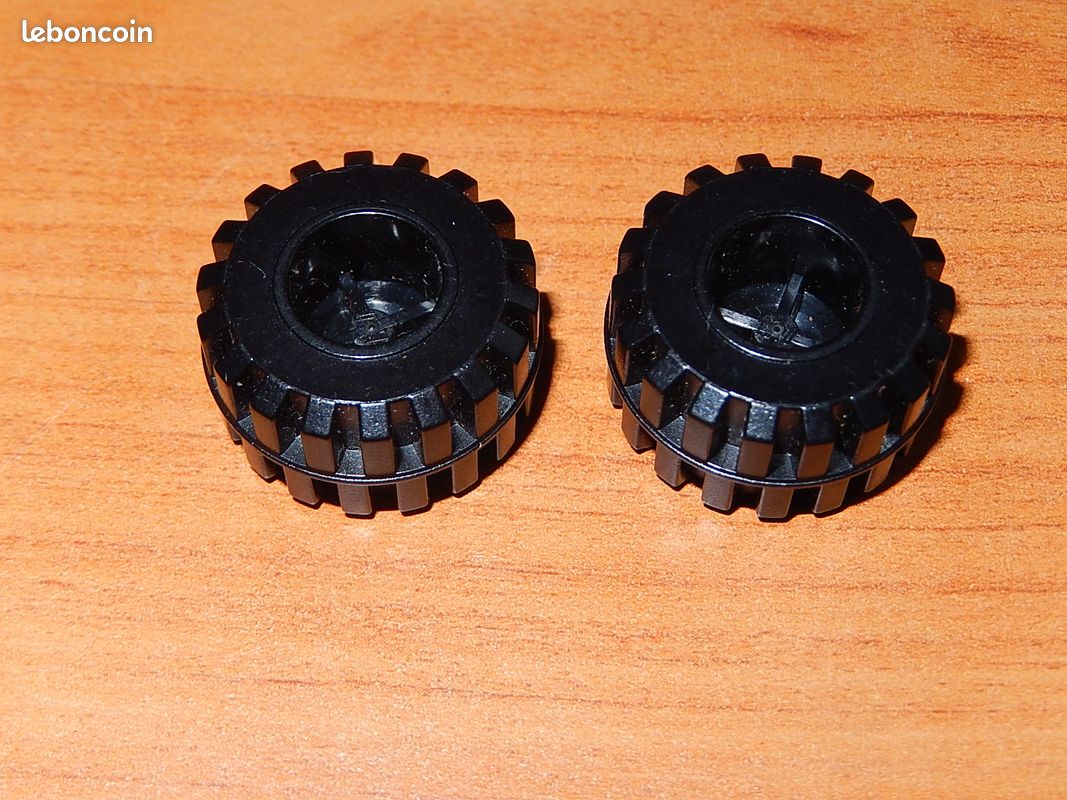 Lego - 2 roues lego technic 41864 plexi noir (image 1)