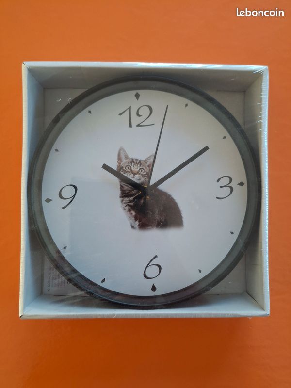 Horloge murale chat (image 1)