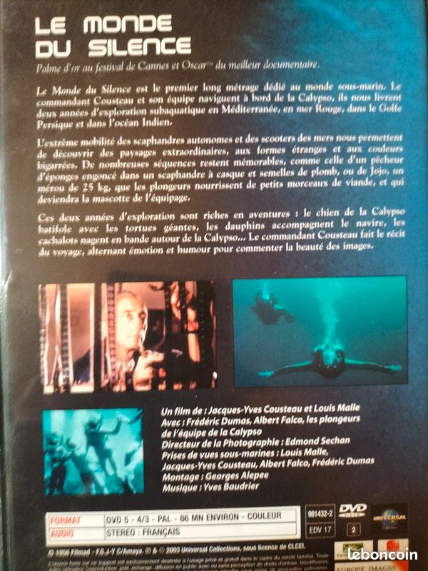 Le monde du silence DVD - Louis Malle (2) (image 2)