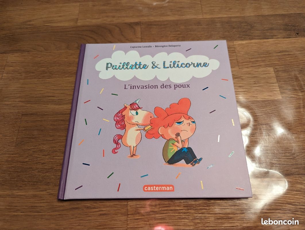 Livre Paillette et Licorne L'invasion des poux NEUF (image 1)