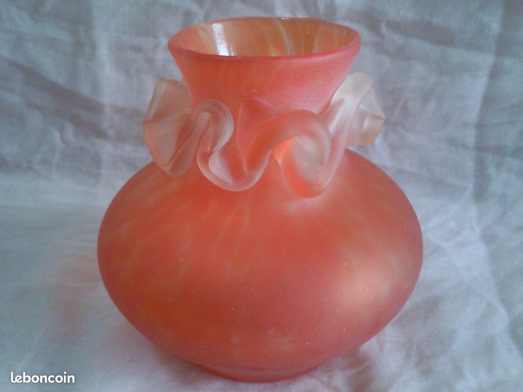Petit vase verre soufflé - pâte de verrre vintage (image 9)