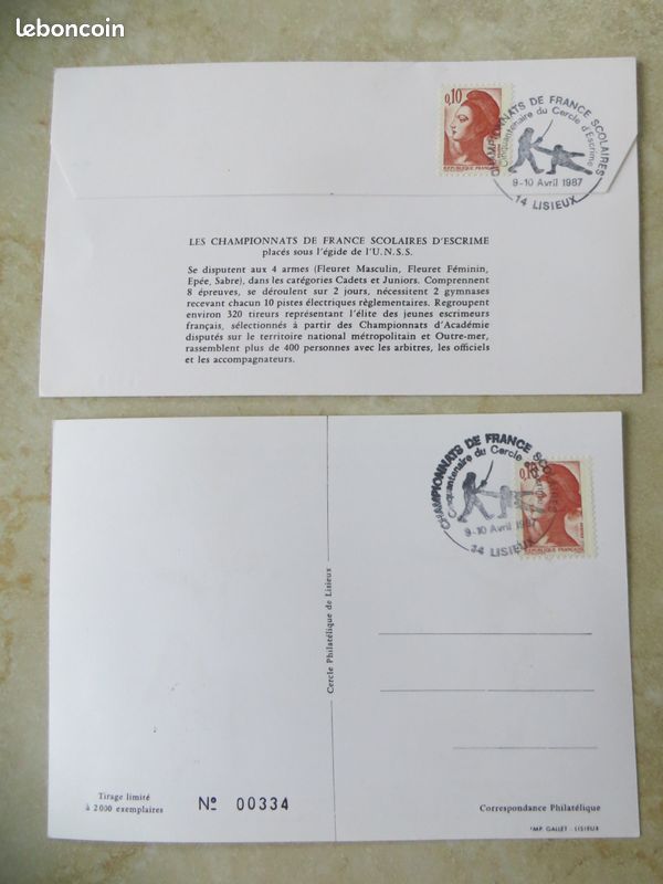 CP Cinquantenaire du Cercle d'escrime lexovien, 1987 (image 2)