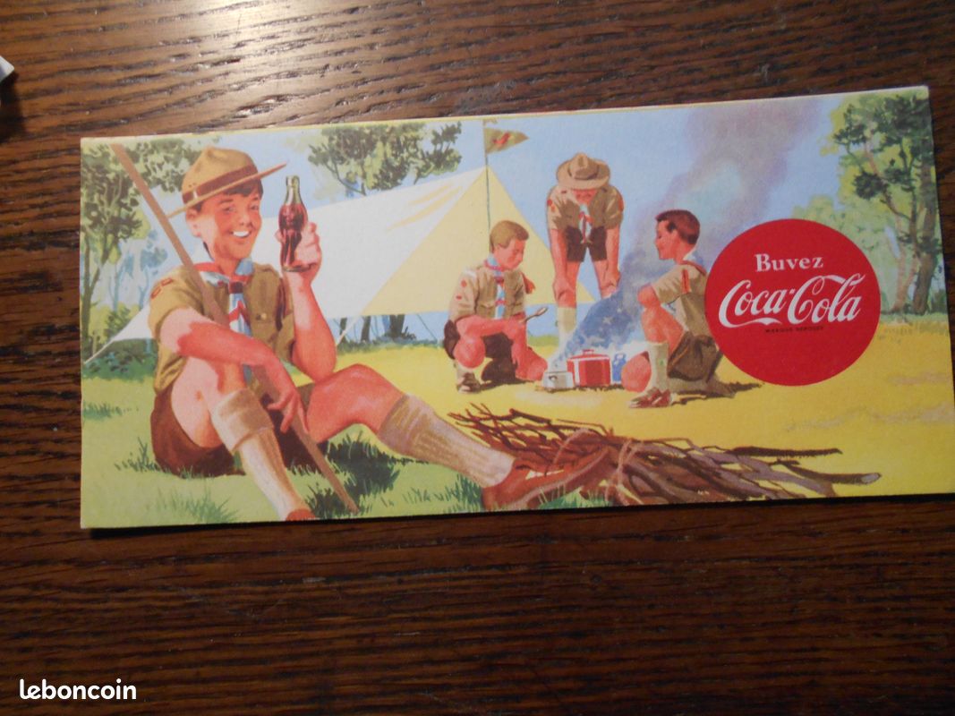 Coca-Cola , scouts , camping , buvard publicitaire (image 1)