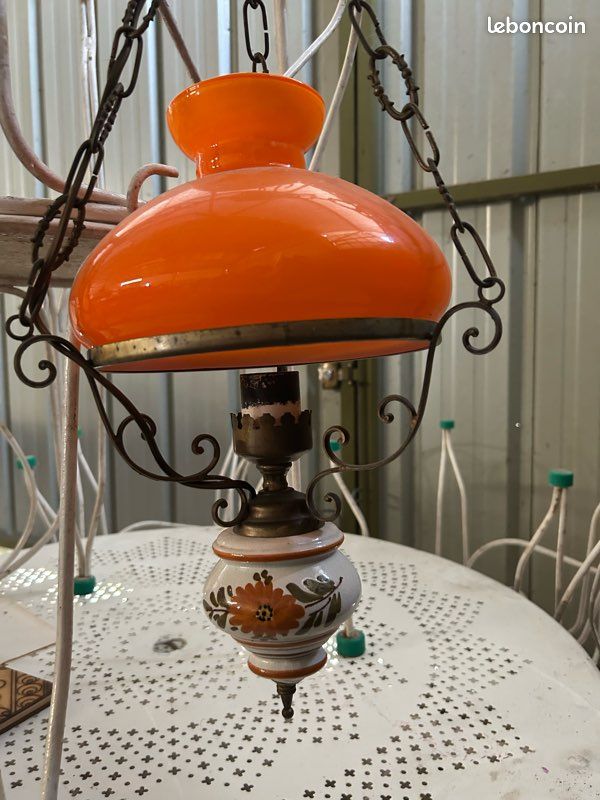 Lampe champignon pâte de verre La Rochère (D'occasion) à Stallikon pour