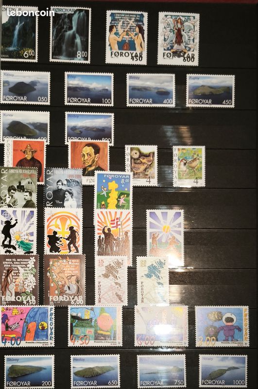 Collection Complète De Timbres Des Îles Féroé 1975-2021 - 3 Albums, état Neuf Jamais Collé (MNH), Catalogue 6500