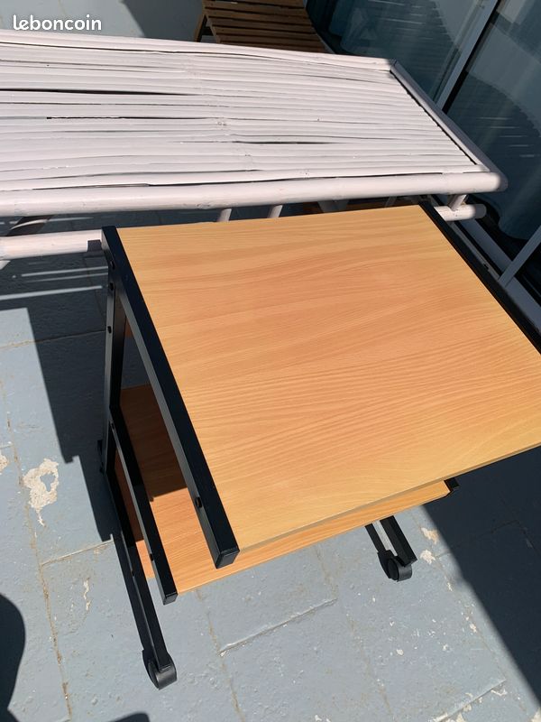 Table bambou et desserte PC (image 1)
