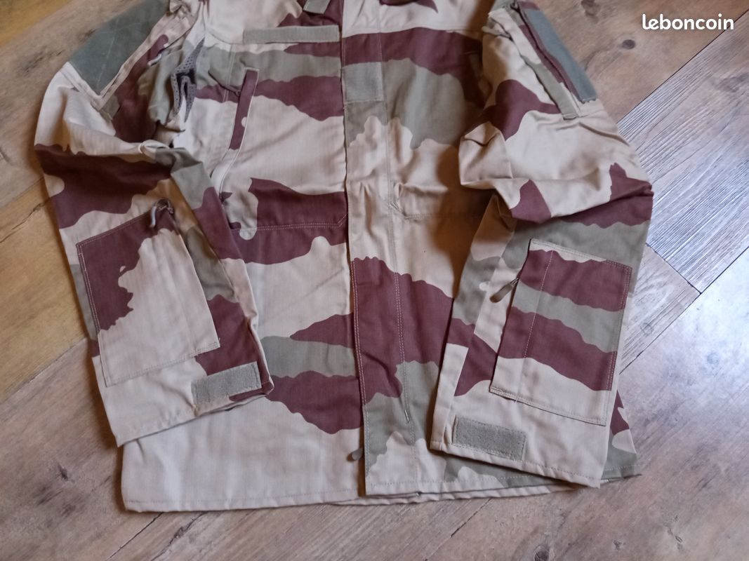 Chemise De Combat F3 Armée Française - Camouflage Désert - Taille 120 L - Neuf
