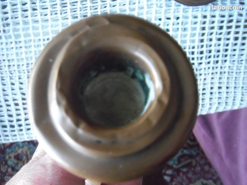 Paire de bougeoirs anciens à 1 bougie 19ème (image 8)