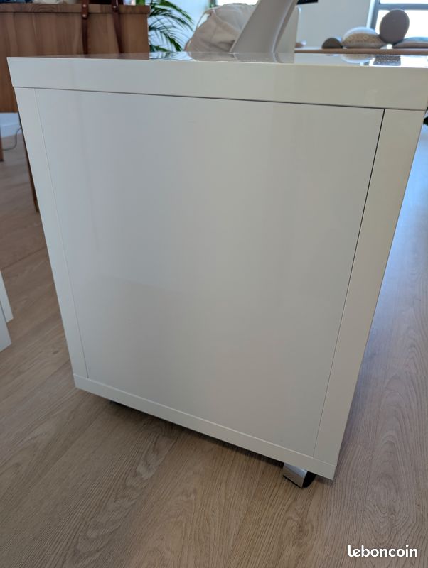 Caisson de rangement bureau blanc laqué (image 5)