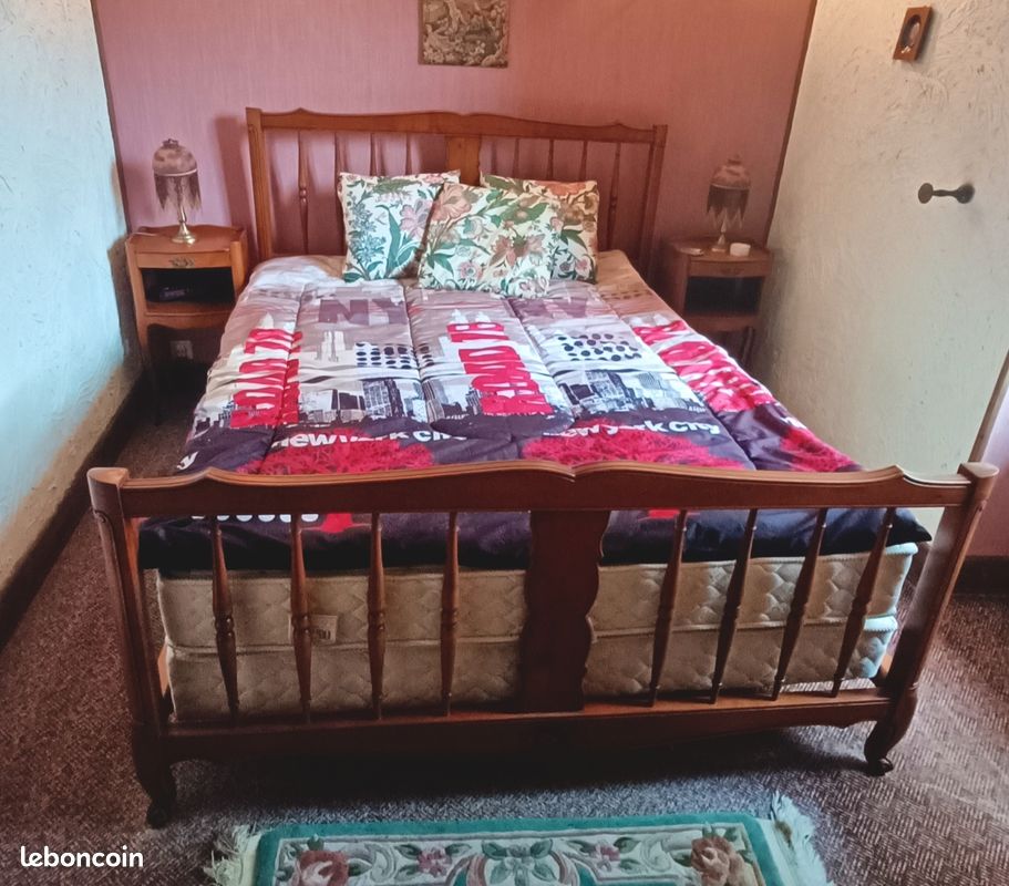 Lit en bois avec matelas 140x190 (image 5)