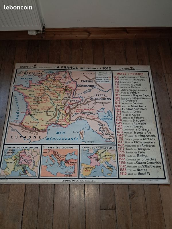 Carte Scolaire Vintage Originale - Maladies Et Ravageurs Des Fruits Et Légumes
