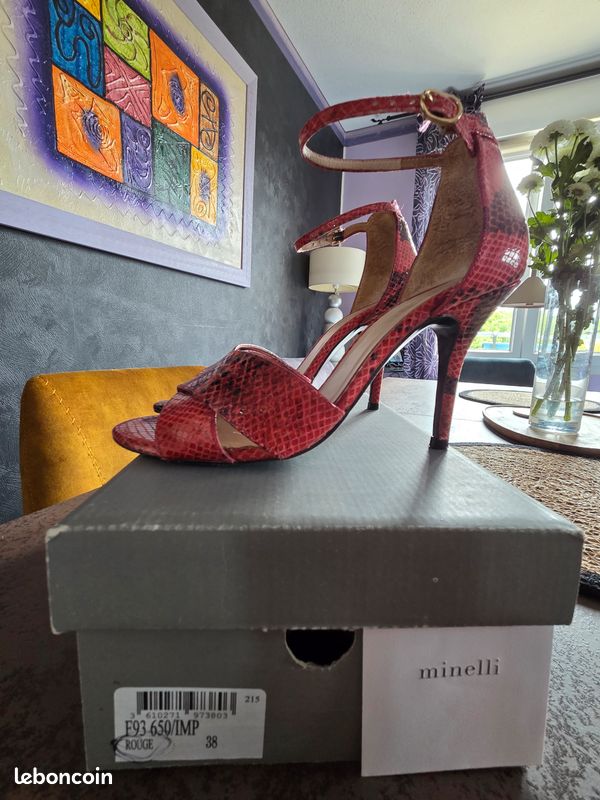Sandales hauts talons rouge Minelli 38 (image 2)