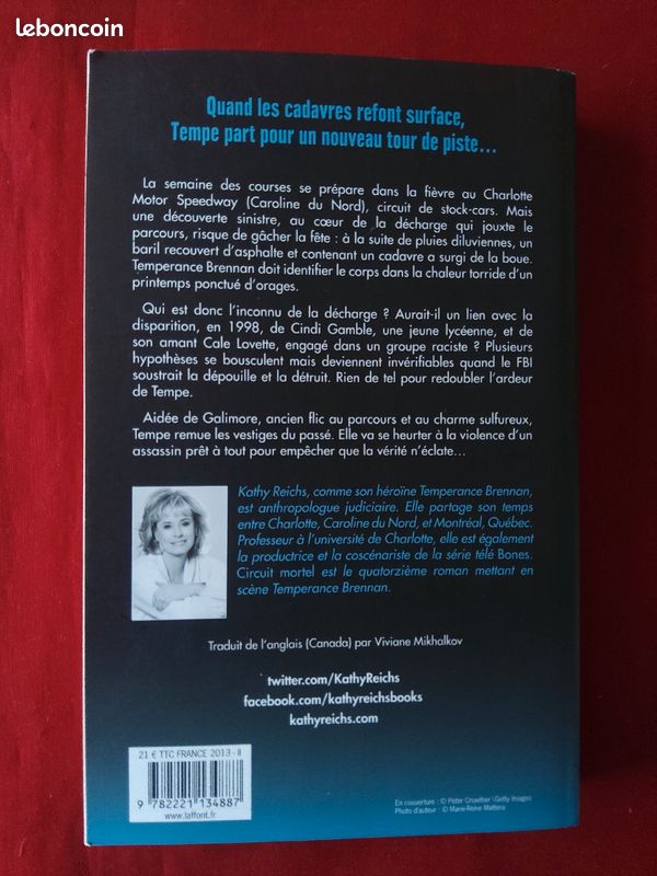 Livre grand format de KATHY REICHS : Circuit mortel (image 2)