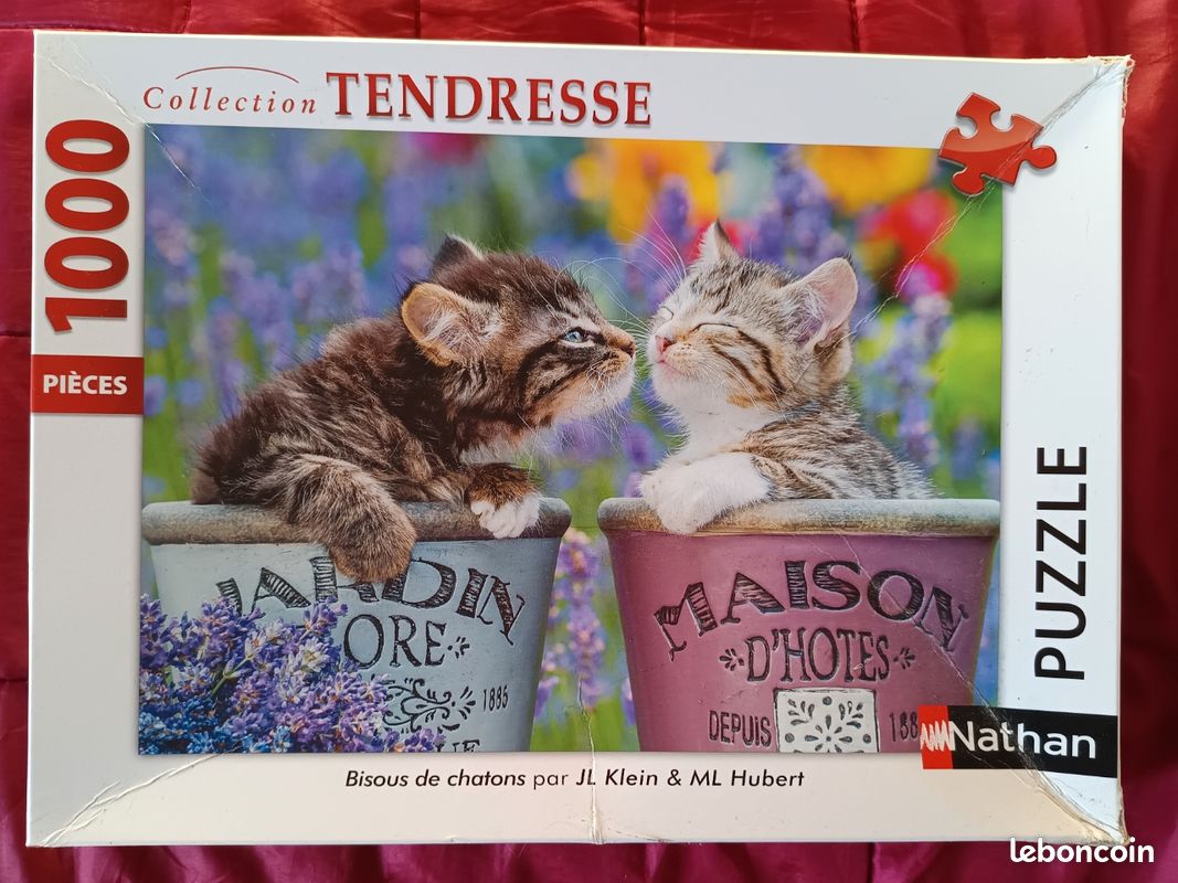 Puzzle 1000 pièces Bisous de chatons (image 1)