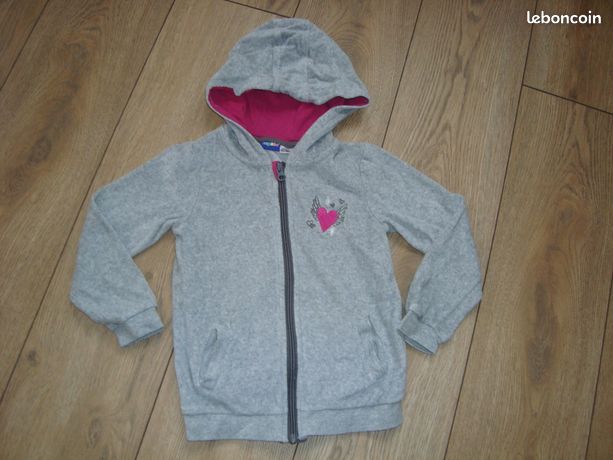 Veste de sport à capuche - gris - - 10.00
