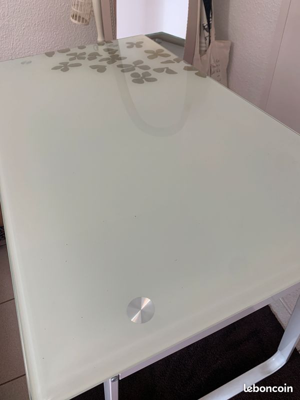 Bureau plaque en verre 105x60x75 (image 2)