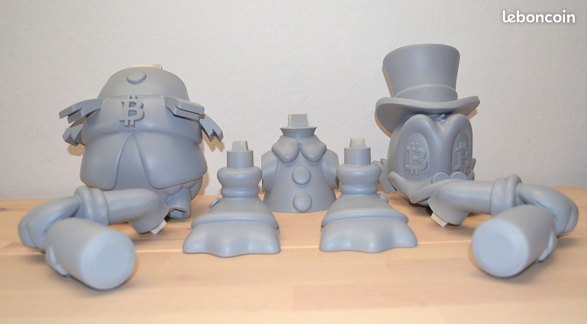 Statue 50cm Oncle Picsou - Uncle Scrooge - Bitcoin en kit à peindre -  Collection