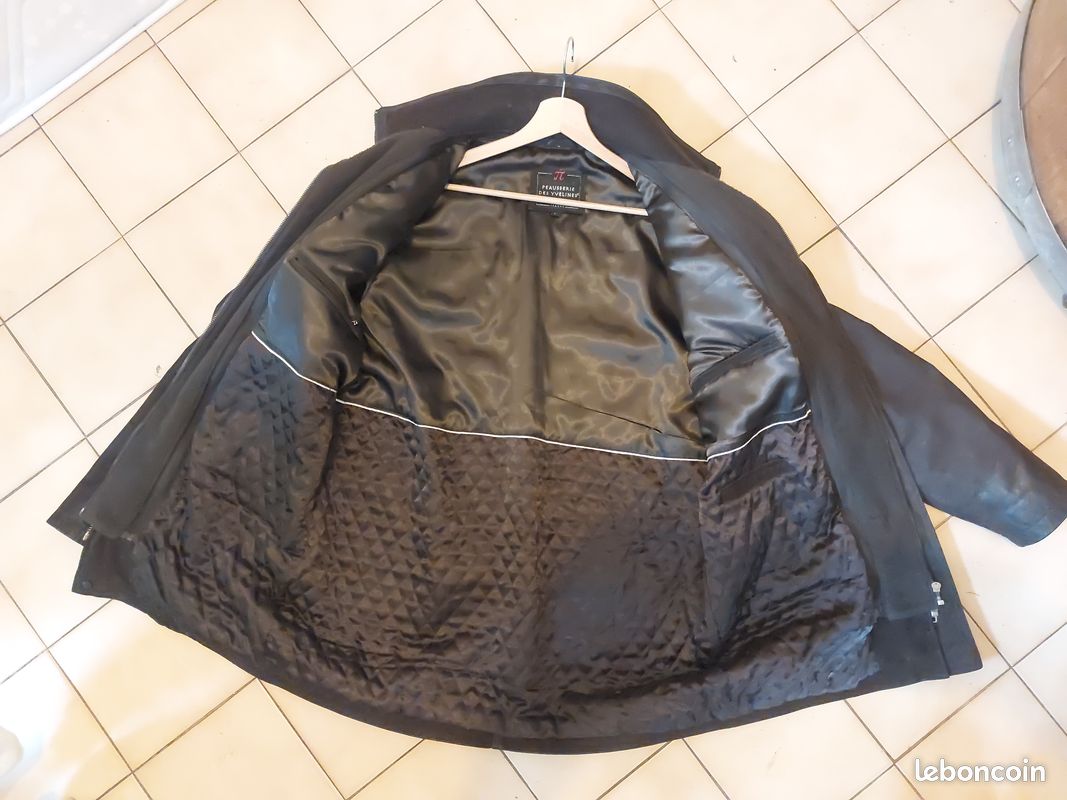 Blouson / parka cuir buffalo made in France (image 2)