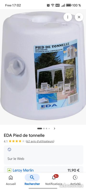 Pieds de tonnelles (image 1)