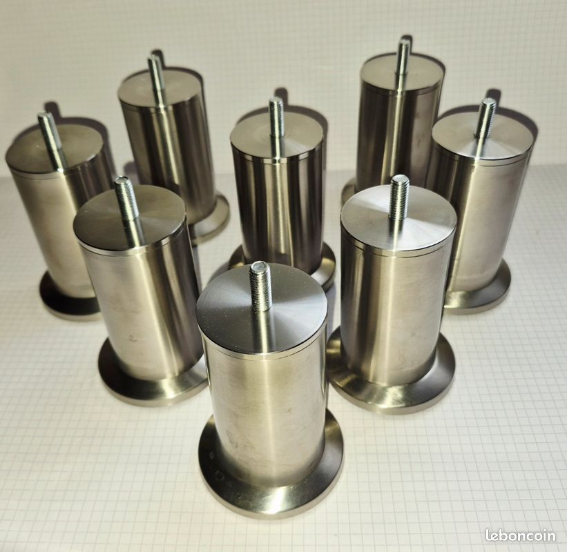 RAIDER – 8 Pieds Inox 10 cm Pour lit ou Canapé etc… (image 2)
