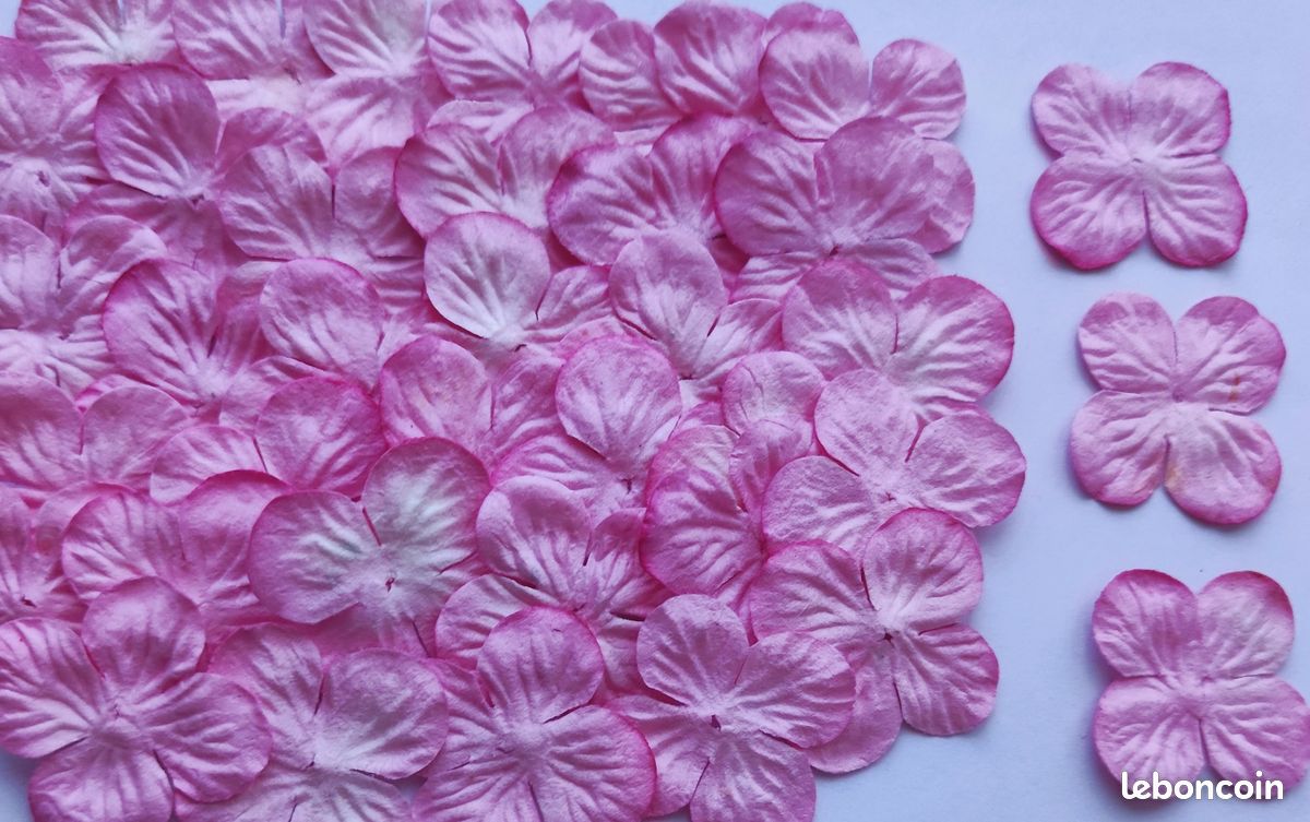 100 fleurs en papier mûrier (mulberry) Rose (image 1)