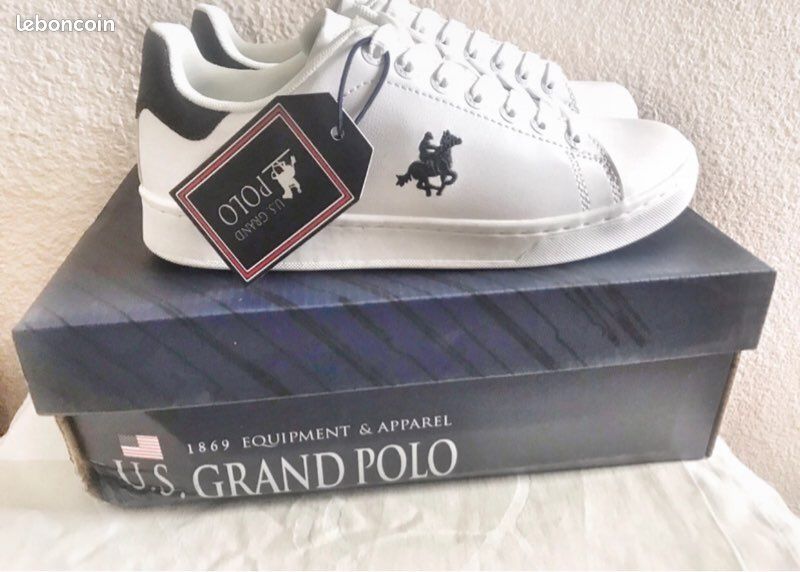 Chaussure Us grand Polo blanc et Noir 38 Chaussures