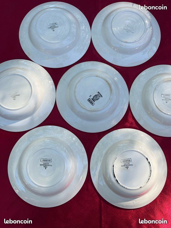 6 assiettes creuses Digoin Sarreguemines (image 13)