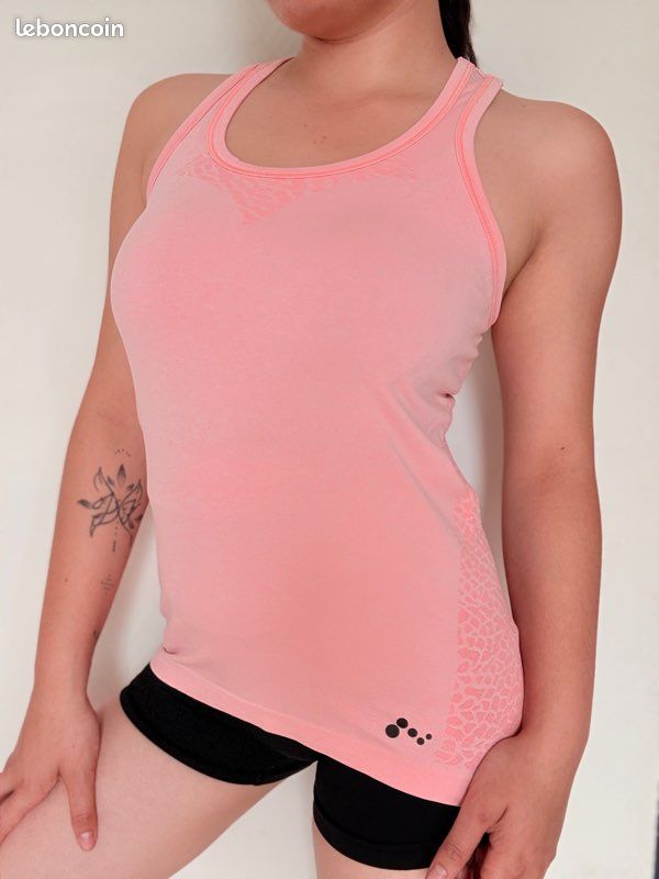 Débardeur Only Play rose sport femme taille S (image 2)