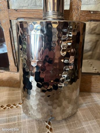 Petite Flasque à Whisky en verre et argent - John Summers