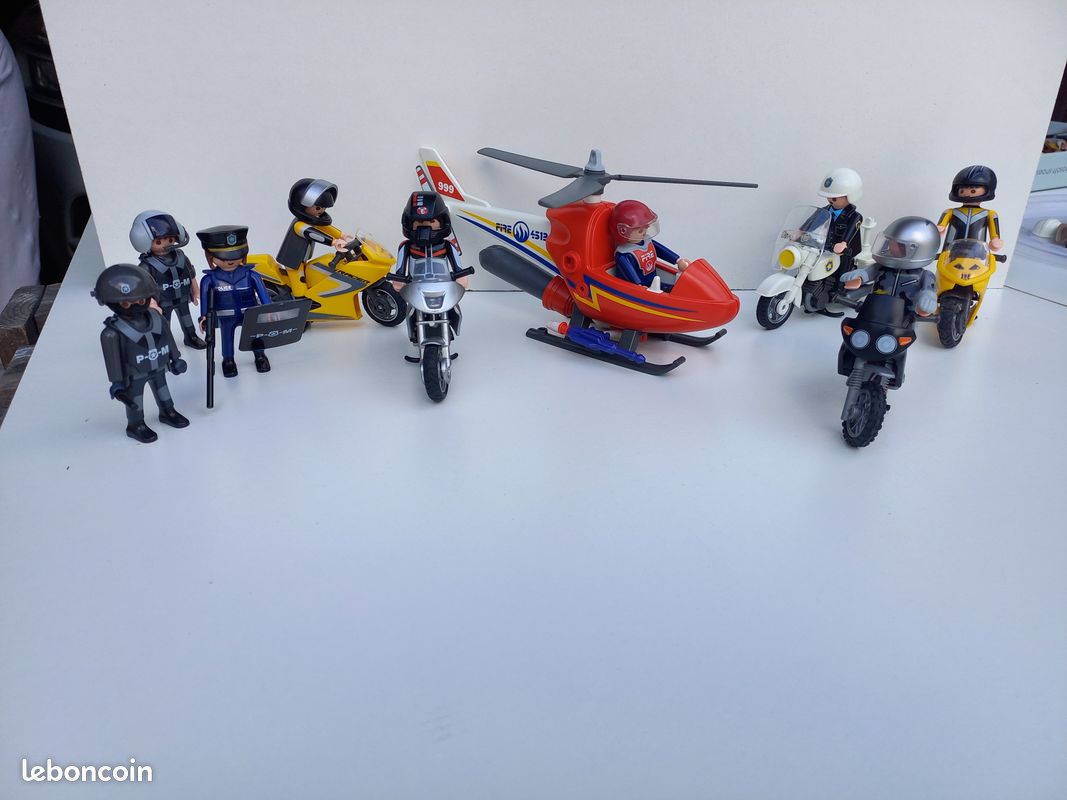 Motos et Hélico playmobil (image 1)