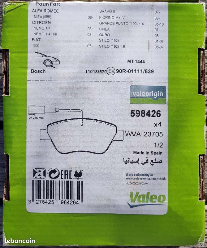 Plaquettes de frein VALEO 301879 au prix de 29.18 € | Achetez Plaquettes de frein VALEO 301879 au prix de 29.18 € | Achetez