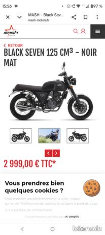 Amortisseurs Arrière MASH Black Seven 2017 – 18000 Km – Pièce D'origine Française