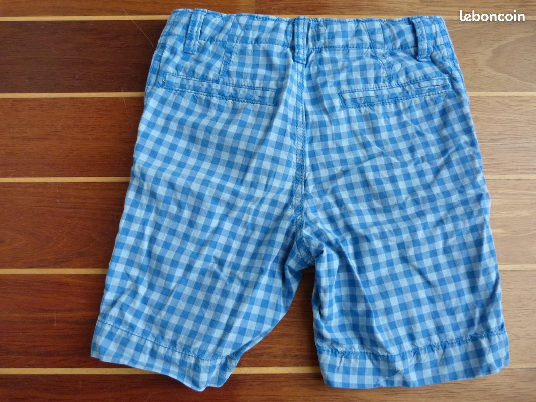 Bermuda garçon à carreaux bleu 6 ans Gap (image 2)