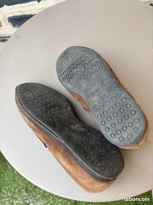 Mocassins Teague Penny Loafers Sebago en daim & cuir marron | Taille 44,5 #SLCM363 (image 5)