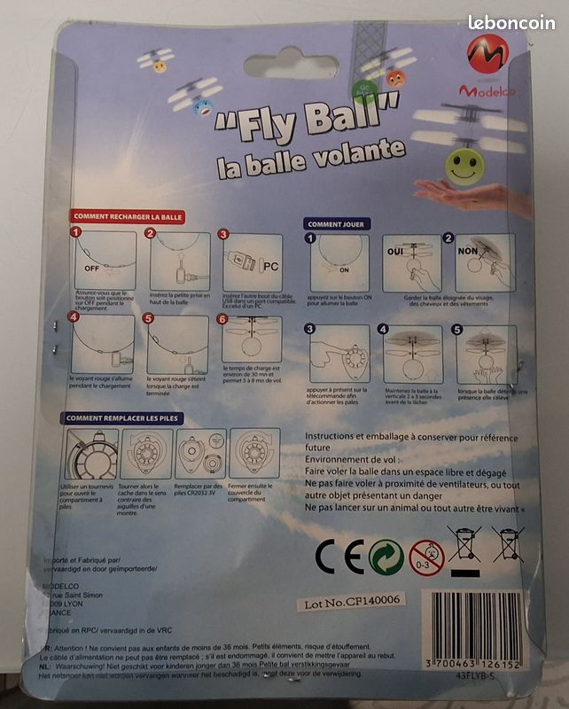 Drone Balle Volante "Fly Ball" Modelco Smiley (image 2)