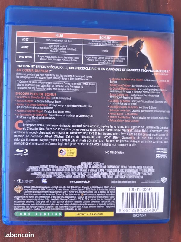 DVD Blu-ray Batman Begins (image 2)