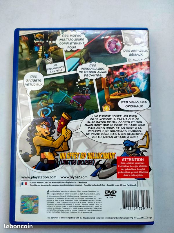 Jeu ps2 PlayStation Sly 3 en bon état (image 3)