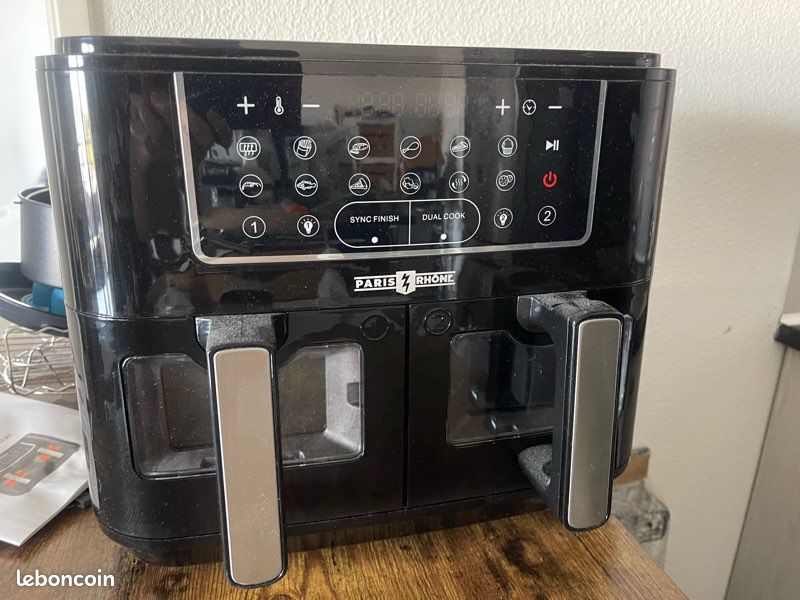 Friteuse sans huile double bac Paris Rhône – Air Fryer – Très pratique (image 1)