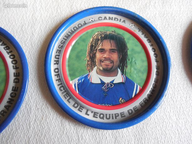 Lot de 8 Shlak Candia equipe de France 1997 football