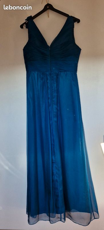 Robe De Fête/cérémonie Marron Taille 44 - Marque Cherlone - Occasion Très Bon état