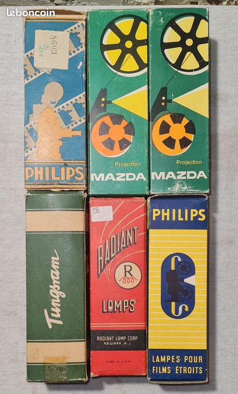 Lampe De Projection Vintage GE-Mazda 750W – Modèle 8E82 – Neuf Ancien Stock