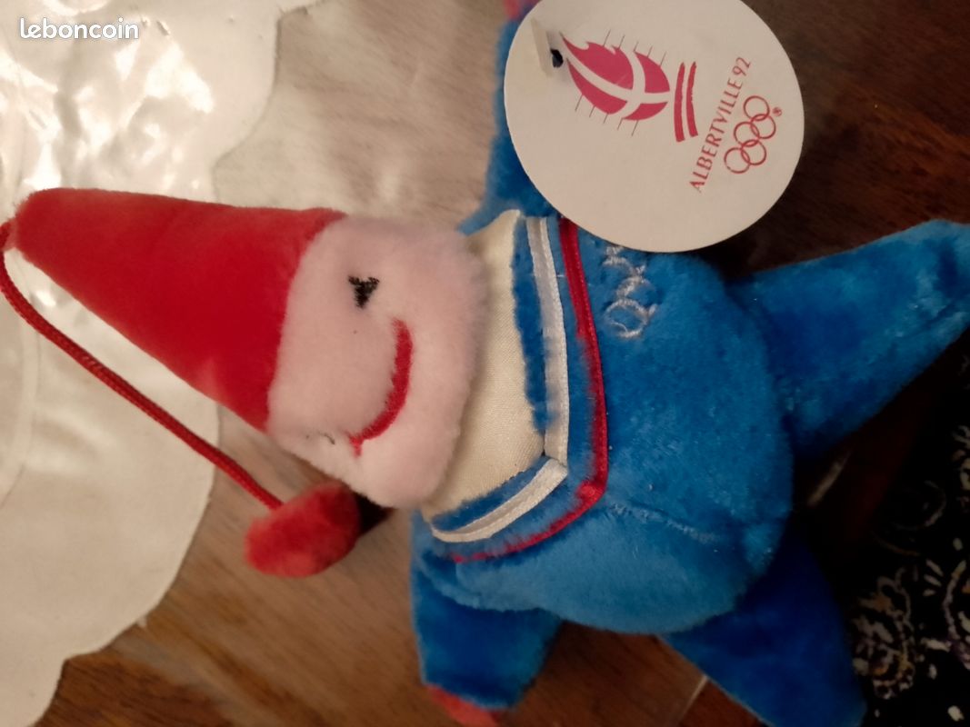 Peluche Mascotte Officielle Jeux Olympiques Albertville 1992 - Collector Vintage, France