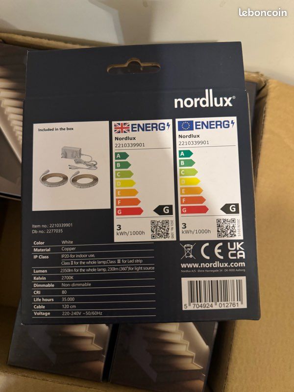 Lot de 12 bandes LED Nordlux 10m – NEUVES – Blanc chaud (image 2)
