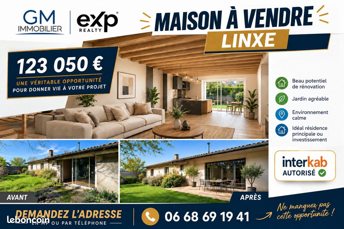 Maison 4 pièces 120 m² · à Linxe · 120 m² · 123 050 €
