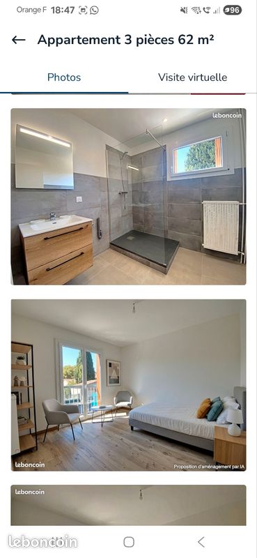 Appartement 3 pièces 62 m² · à Aix-en-Provence · 62 m² · 1 260 €/mois