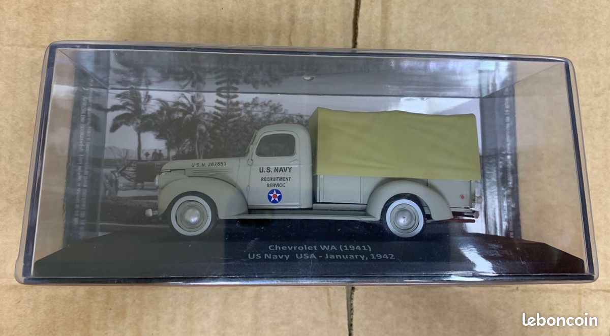 1/43 CAMION CHEVY Semi Militaire Porte Char Leger Armee Americaine EUR