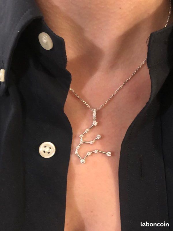 Pendentif constellation verseau or et diamants (image 1)
