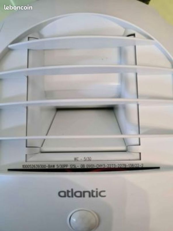 Vend bouche VMC hygroréglable D125 - BAW 5-30PP 125L ATLANTIC - 526393 Débit 5-30 m3/h (image 1)