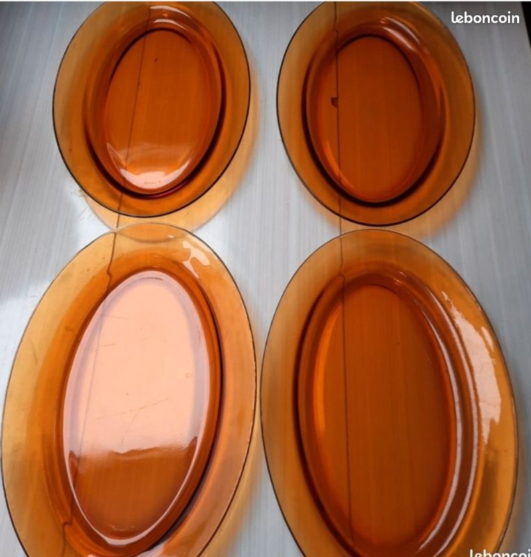 Plat De Service Ovale Vintage En Faïence - Modèle Nappe - Moulin Des Loups 317936